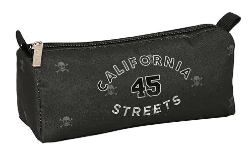 Safta California Federmäppchen mit Reißverschluss und Fach, Federmäppchen für Kinder, ideal für Schulkinder, bequem und vielseitig, Qualität und Widerstandsfähigkeit, 21 x 7 x 8 cm, Schwarz, Schwarz, Safta California Federmäppchen mit Reißverschluss und Fach, Federmäppchen für Kinder, ideal für Schulkinder, bequem und vielseitig, Qualität und Widerstandsfähigkeit, 21 x 7 x 8 cm, Schwarz, Schwarz, von safta