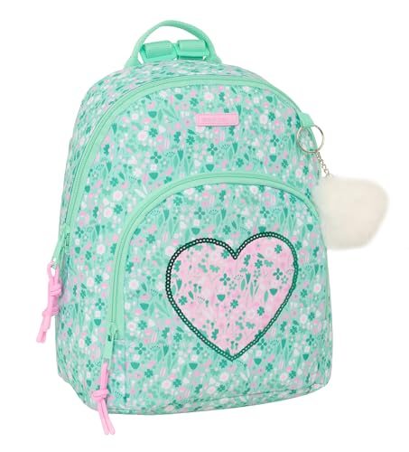 Safta Cuore Mini-Rucksack für den täglichen Gebrauch, ideal für Kinder verschiedener Altersgruppen, bequem und vielseitig, Qualität und Widerstandsfähigkeit, 25 x 13 x 30 cm, Minzgrün, M, Casual Safta Cuore Mini-Rucksack für den täglichen Gebrauch, ideal für Kinder verschiedener Altersgruppen, bequem und vielseitig, Qualität und Widerstandsfähigkeit, 25 x 13 x 30 cm, Minzgrün, M, Casual von safta