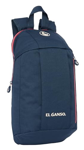 Safta EL GANSO CLASSIC Mini-Rucksack für den täglichen Gebrauch, ideal für Kinder unterschiedlichen Alters, bequem und vielseitig, Qualität und Widerstandsfähigkeit, 22 x 10 x 39 cm, Marineblau, von safta