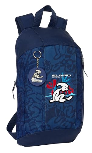 Safta EL KIND PARADISE Mini-Rucksack für den täglichen Gebrauch, ideal für Kinder unterschiedlichen Alters, bequem und vielseitig, Qualität und Widerstandsfähigkeit, 22 x 10 x 39 cm, Marineblau, von safta