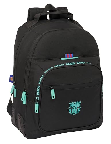 Safta F.C. Barcelona 3. Team Schulrucksack, ideal für Kinder unterschiedlichen Alters, bequem und vielseitig, Qualität und Widerstandsfähigkeit, 32 x 15 x 42 cm, Schwarz, Schwarz , Estándar, Casual von safta