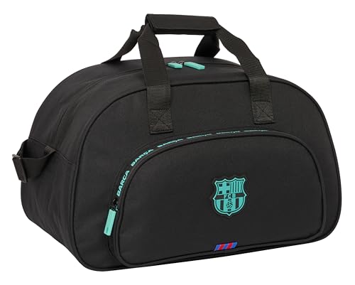 Safta F.C. Barcelona 3rd Equipment Sporttasche, Rucksack, ideal für Kinder unterschiedlichen Alters, bequem und vielseitig, Qualität und Widerstandsfähigkeit, 40 x 23 x 24 cm, Schwarz, Schwarz/Weiß, von safta