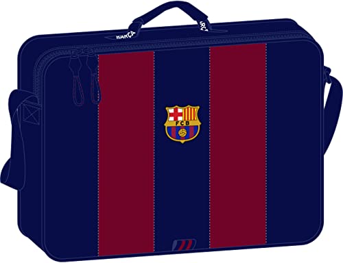 Safta F.C. Barcelona - Geldbörse für die Schule, Aktentasche, Umhängetasche, bequem und vielseitig, Qualität und Stärke, 38 x 6 x 28 cm, Marineblau/Rot, Marineblau/Rot, Estándar, Lässig von safta