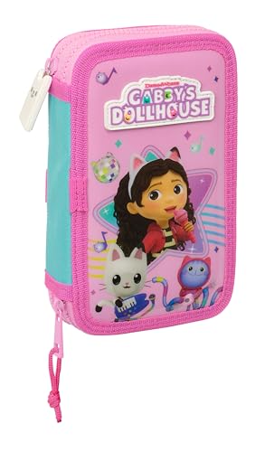 Safta GABBY'S Dollhouse Party Schulmäppchen für Kinder, Federmäppchen mit Farben, mit 28 Utensilien, ideal für Kinder von 5 bis 14 Jahren, bequem und vielseitig, 12,5 x 4 x 19,5 cm, Hellrosa, Safta GABBY'S Dollhouse Party Schulmäppchen für Kinder, Federmäppchen mit Farben, mit 28 Utensilien, ideal für Kinder von 5 bis 14 Jahren, bequem und vielseitig, 12,5 x 4 x 19,5 cm, Hellrosa, von safta