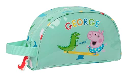 Safta George Große Kulturtasche für Kinder, anpassbar an den Kinderwagen, ideal für Kinder von 5 bis 14 Jahren, bequem und vielseitig, Qualität und Widerstandsfähigkeit, 26 x 16 x 9 cm, Mintgrün, von safta