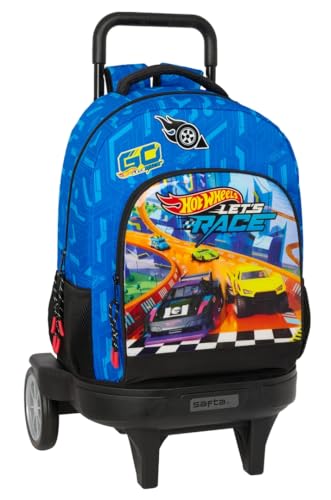 safta Hot Wheels Let's Race Großer Rucksack mit Rädern, kompakt, abnehmbar, ideal für Kinder verschiedener Altersgruppen, bequem und vielseitig, Qualität und Widerstandsfähigkeit, 33 x 22 x 45 cm, safta Hot Wheels Let's Race Großer Rucksack mit Rädern, kompakt, abnehmbar, ideal für Kinder verschiedener Altersgruppen, bequem und vielseitig, Qualität und Widerstandsfähigkeit, 33 x 22 x 45 cm, von safta