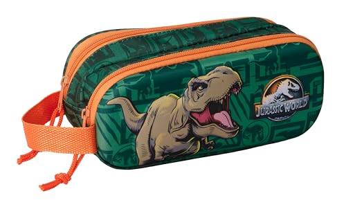 Safta JURASSIC WORLD 3D Doppelmäppchen für Kinder, ideal für Kinder im Schulalter, bequem und vielseitig, Qualität und Widerstandsfähigkeit, 21 x 6 x 8 cm, Dunkelgrün, M, Casual Safta JURASSIC WORLD 3D Doppelmäppchen für Kinder, ideal für Kinder im Schulalter, bequem und vielseitig, Qualität und Widerstandsfähigkeit, 21 x 6 x 8 cm, Dunkelgrün, M, Casual von safta