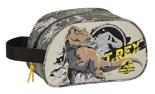 Safta Jurassic World Warning – Schultasche für Kinder, mittelgroß, mit Griff, Kindertasche, anpassbar an den Wagen, einfache Reinigung, bequem und vielseitig, Qualität und Widerstandsfähigkeit, 26 x von safta