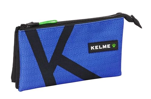 Safta KELME ROYAL – Federmäppchen für Kinder, Federmäppchen für Kinder, ideal für Schulkinder, bequem und vielseitig, Qualität und Beständigkeit, 22 x 3 x 12 cm, Schwarz, Schwarz , Estándar, Casual von safta