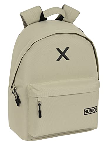 Safta M819 Jugendrucksack für 35,6 cm (14,1 Zoll), ideal für Jugendliche unterschiedlichen Alters, bequem und vielseitig, Qualität und Stärke, 31 x 16 x 41 cm, Unisex, Kinder, Beige Topo, Estándar, von safta