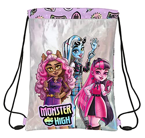 Safta M855 FROZEN – Flacher Junior Rucksack, Rucksack, ideal für Kinder unterschiedlichen Alters, bequem und vielseitig, Qualität und Stärke, 26 x 34 Unisex Kinder (1 Stück), Lila, Estándar, Casual von safta