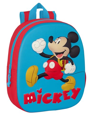 Safta M890a PRINCESAS DISNEY Schulrucksack, 3D-Design, anpassbar an den Wagen, ideal für Kinder unterschiedlichen Alters, bequem und vielseitig, Qualität und Stärke, 27 x 10 x 33 cm, Unisex, Kinder (1 von safta