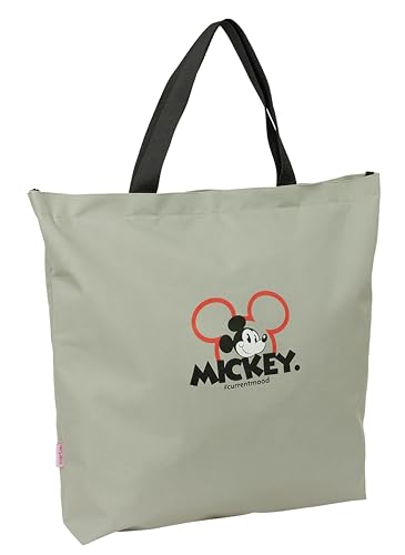 Safta MICKEY MOOD Einkaufstasche für Damen, Shopping-Tasche, bequem und vielseitig, Qualität und Widerstandsfähigkeit, 50 x 10 x 45 cm, Grau, grau, Estándar, Casual von safta