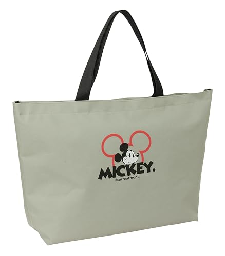 Safta MICKEY MOOD Einkaufstasche für Damen, große Shopping-Tasche, bequem und vielseitig, Qualität und Widerstandsfähigkeit, 54 x 13 x 34 cm, Grau, grau, Estándar, Casual von safta