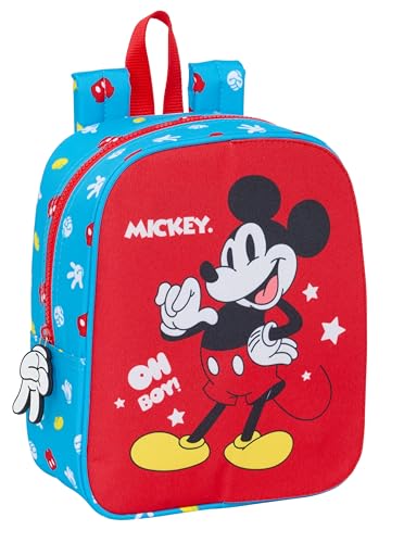 Safta MICKEY MOUSE FANTASTIC Kindertasche, anpassbar an den Kinderwagen, einfache Reinigung, ideal für Kinder unterschiedlichen Alters, bequem und vielseitig, Qualität und Stärke, 22 x 10 x 27 cm, von safta