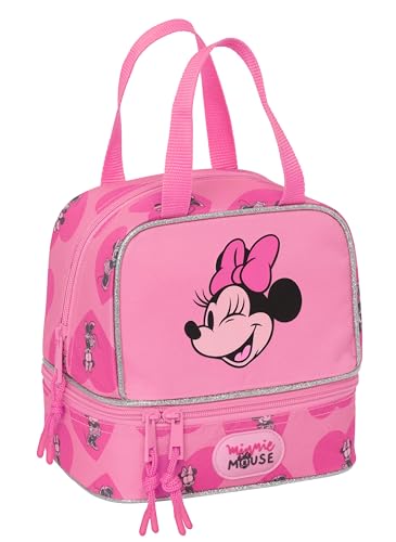 Safta MINNIE MOUSE LOVING - Lunchbox, hochwertige Qualität und maximale Beständigkeit, für Essen, Erholung, Snack und Frühstück, 20 x 15 x 20 cm, Rosa, Rosa, Estándar, Casual von safta