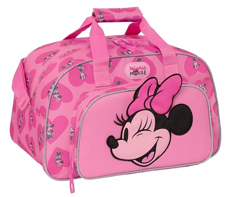 Safta MINNIE MOUSE LOVING - Sporttasche, Rucksack, Ideal für Kinder unterschiedlichen Alters, bequem und vielseitig, Qualität und Widerstandsfähigkeit, 40 x 23 x 24 cm, Rosa, Rosa, Estándar, Casual von safta