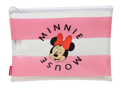 Safta Minnie Mouse Beach Damen-Tasche, bequem und vielseitig, Qualität und Widerstandsfähigkeit, 30 x 23 cm, Rosa/Transparent, rosa/transparent, Estándar, Casual von safta