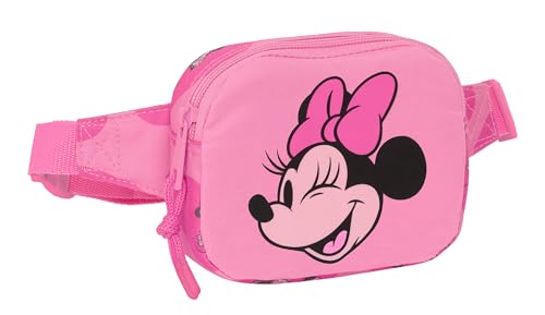 Safta Minnie Mouse Loving - Hüfttasche für Kinder, ideal für Jugendliche und Kinder unterschiedlichen Alters, bequem und vielseitig, Qualität und Stärke, 14 x 4 x 11 cm, Rosa, Rosa, Estándar, Casual von safta