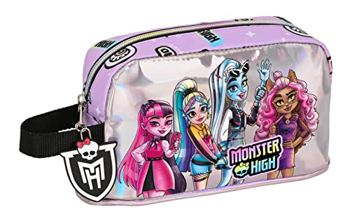 Safta Monster High Thermo-Frühstückshalter, Thermoskanne, Aktentasche, Qualität und maximale Widerstandsfähigkeit, für Lebensmittel, Spielzeit, 21,5 x 6,5 x 12 cm, Lila, Lila, Estándar, Casual von safta