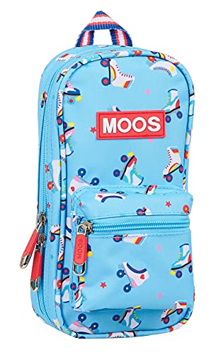 Safta Moos Rollers, Hellblau/mehrfarbig, 120x50x230 mm, Federmäppchen Rucksack von safta