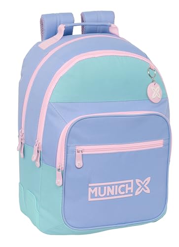 Safta München Melow Schulrucksack für Kinder, ideal für Kinder verschiedener Altersgruppen, bequem und vielseitig, Qualität und Widerstandsfähigkeit, 32 x 15 x 42 cm, Blau/Himmelblau/Hellrosa, M Safta München Melow Schulrucksack für Kinder, ideal für Kinder verschiedener Altersgruppen, bequem und vielseitig, Qualität und Widerstandsfähigkeit, 32 x 15 x 42 cm, Blau/Himmelblau/Hellrosa, M von safta