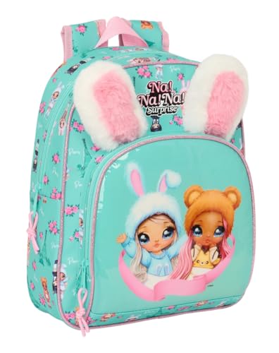 safta NANANA BUNNY Kinderrucksack, ideal für Kinder verschiedener Altersgruppen, bequem und vielseitig, Qualität und Widerstandsfähigkeit, 28 x 10 x 34 cm, Türkis/Rosa, M, Casual safta NANANA BUNNY Kinderrucksack, ideal für Kinder verschiedener Altersgruppen, bequem und vielseitig, Qualität und Widerstandsfähigkeit, 28 x 10 x 34 cm, Türkis/Rosa, M, Casual von safta