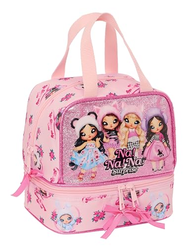 Safta NANANA Fabulous - Lunchbox, hochwertige Qualität und maximale Widerstandsfähigkeit, für Lebensmittel, Erholung, Snack und Frühstück, 20 x 15 x 20 cm, Rosa, Rosa, Estándar, Casual von safta