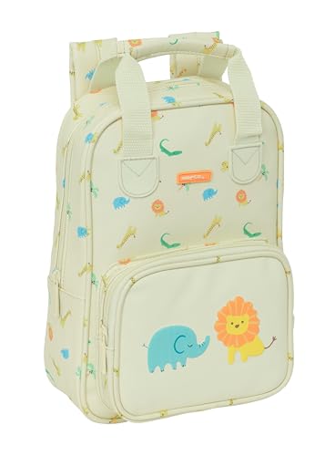 Safta PREESCOLAR SELVA Kinderrucksack, mit Griffen, leicht zu reinigen, ideal für Kinder unterschiedlichen Alters, bequem und vielseitig, Qualität und Widerstandsfähigkeit, 20 x 8 x 28 cm, gebrochenes von safta