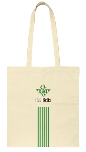 Safta Real BETIS BALOMPIÉ - Damen-Tasche, Tote Bag, bequem und vielseitig, Qualität und Widerstandsfähigkeit, 38 x 42 cm, Naturbeige, beige (Natural Beige), Estándar, Casual von safta