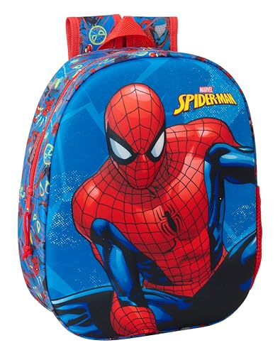 Safta Spiderman 3D Schulrucksack mit 3D-Design, anpassbar an den Wagen, ideal für Kinder verschiedener Altersgruppen, bequem und vielseitig, Qualität und Widerstandsfähigkeit, 27 x 10 x 33 cm Safta Spiderman 3D Schulrucksack mit 3D-Design, anpassbar an den Wagen, ideal für Kinder verschiedener Altersgruppen, bequem und vielseitig, Qualität und Widerstandsfähigkeit, 27 x 10 x 33 cm von safta