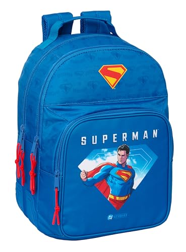 Safta Superman Schulrucksack für Kinder, ideal für Kinder verschiedener Altersgruppen, bequem und vielseitig, Qualität und Widerstandsfähigkeit, 32 x 15 x 42 cm, blau, M, Casual Safta Superman Schulrucksack für Kinder, ideal für Kinder verschiedener Altersgruppen, bequem und vielseitig, Qualität und Widerstandsfähigkeit, 32 x 15 x 42 cm, blau, M, Casual von safta