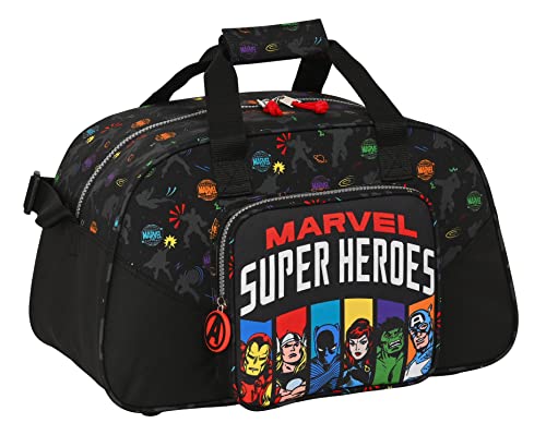Safta Unisex Kinder M273 Avengers Super Heroes Sporttasche, Rucksack, ideal unterschiedlichen Alters, bequem und vielseitig, Qualität und Widerstandsfähigkeit, 40 x 23 x 24 cm, Schwarz von safta