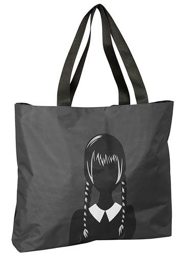 Safta WEDNESDAY Einkaufstasche für Damen, Shopping-Tasche, bequem und vielseitig, Qualität und Widerstandsfähigkeit, 50 x 10 x 45 cm, Schwarz, Schwarz, Estándar, Casual von safta