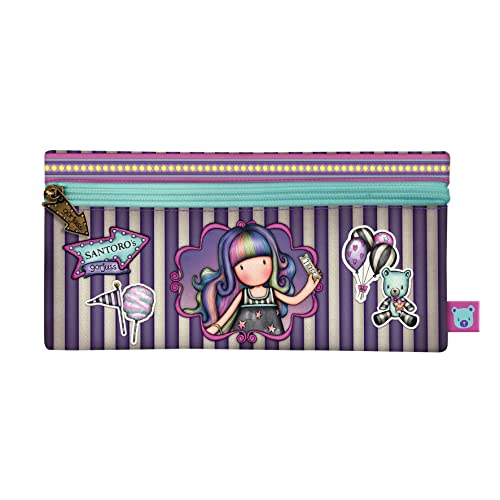 SANTORO 1129GJ04 Gorjuss Fairground schmaler Koffer Up and Away, 22 x 11 x 1,5 cm, violett von Santoro