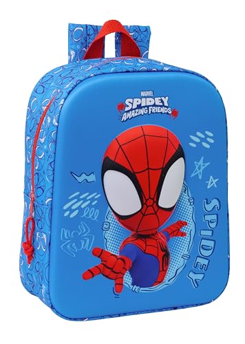 Spidey 3D Kindergartenrucksack, anpassbar an den Wagen, einfache Reinigung, ideal für Kinder verschiedener Altersgruppen, bequem und vielseitig, Qualität und Widerstandsfähigkeit, 22 x 10 x 27 cm Spidey 3D Kindergartenrucksack, anpassbar an den Wagen, einfache Reinigung, ideal für Kinder verschiedener Altersgruppen, bequem und vielseitig, Qualität und Widerstandsfähigkeit, 22 x 10 x 27 cm von safta
