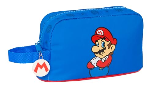 Super Mario Play Thermo-Frühstücksständer, Thermoskanne, Aufbewahrungsbox, Qualität und maximale Beständigkeit, für Lebensmittel, Erholung, 21,5 x 6,5 x 12 cm, Blau/Rot, blau/rot, Estándar, Casual von safta