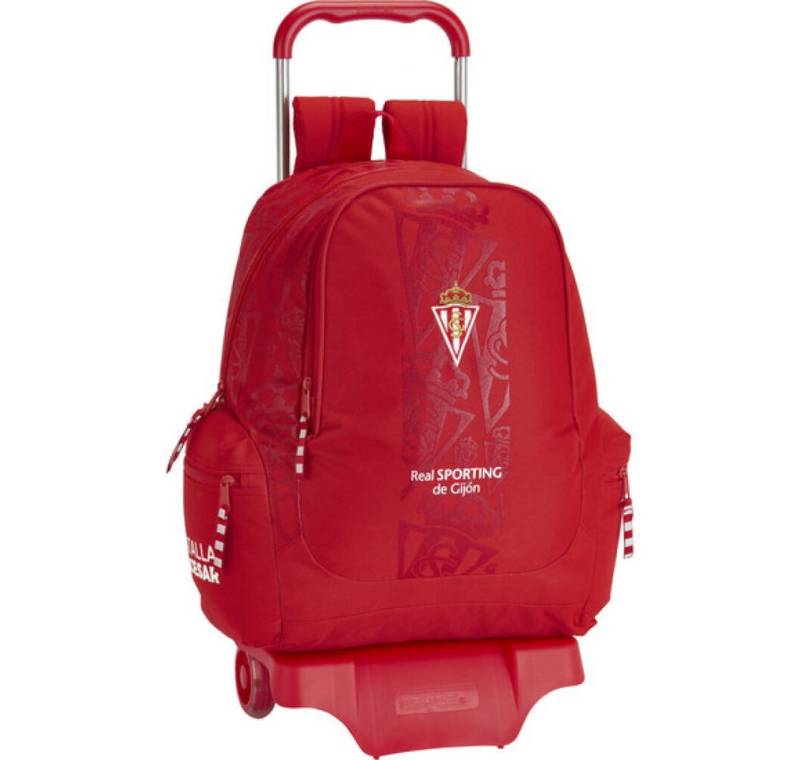 safta Daypack School Backpack With Wheels 905 Real Sporting De Gijón Red von safta