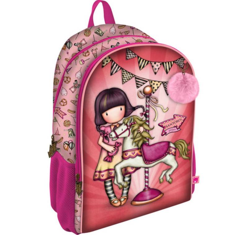 safta Daypack Schulrucksack Gorjuss Carousel Lachsfarben (31.5 x 44 x 22.5 cm) von safta