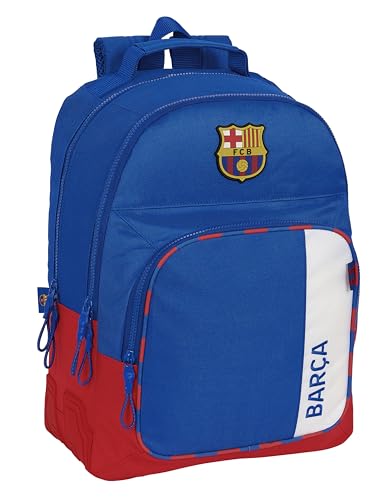 Safta FC Barcelona 2. Team Schulrucksack, ideal für Kinder unterschiedlichen Alters, bequem und vielseitig, Qualität und Widerstandsfähigkeit, 32 x 15 x 42 cm, Blau und Kastanienbraun, blau/granate, von safta