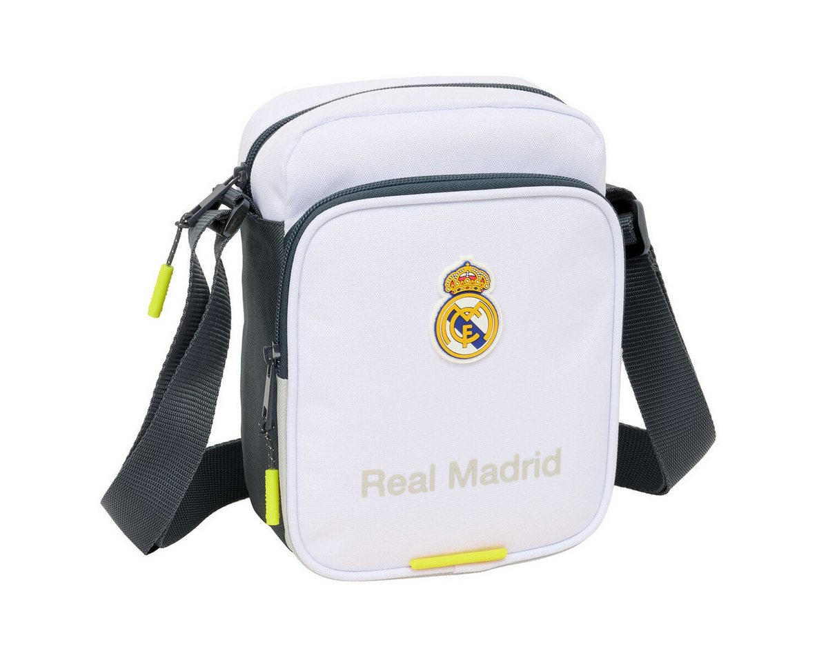 safta Handtasche Umhängetasche Real Madrid CF Weiß 16 x 22 x 6 cm Fanartikel Fußballtas von safta