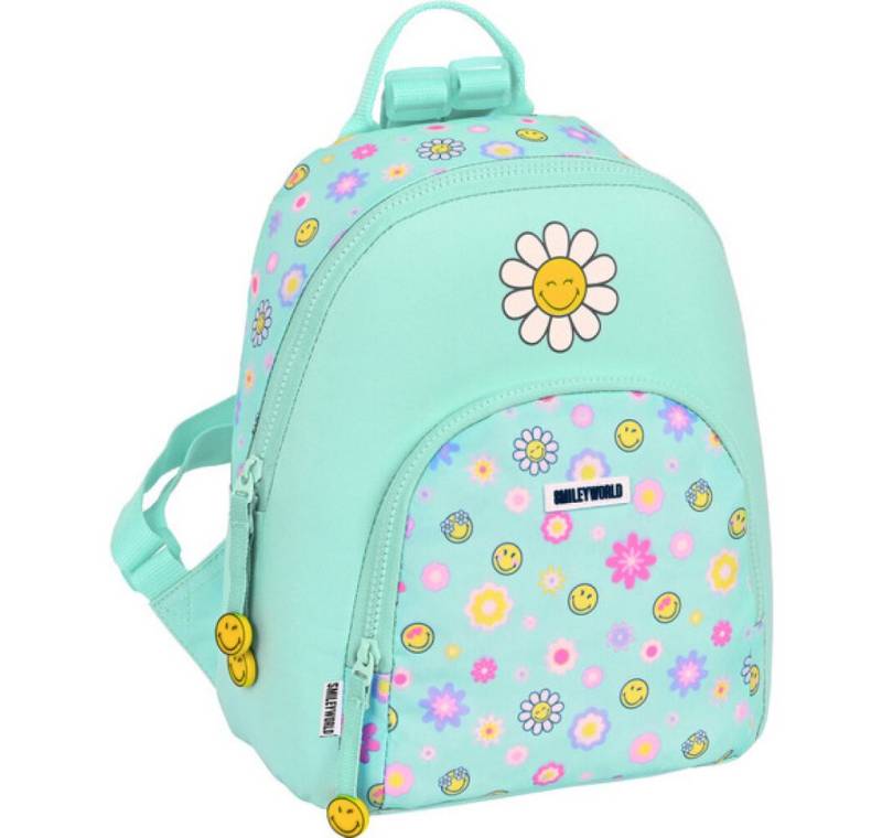 safta Kinderrucksack Kinderrucksack Smiley Summer fun Mini türkis (25 x 30 x 13 cm) von safta