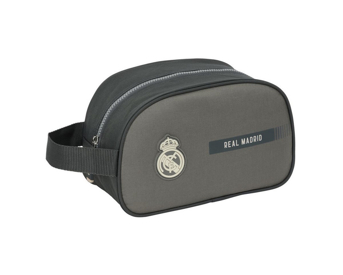safta Kulturbeutel Reise-Toilettentasche Real Madrid CF Grau Sportlich 26 x 15 x 12 cm von safta