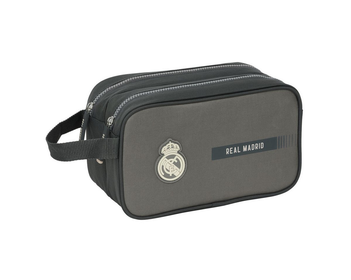 safta Kulturbeutel Reise-Toilettentasche Real Madrid CF Grau Sportlich 26 x 15 x 125 cm von safta