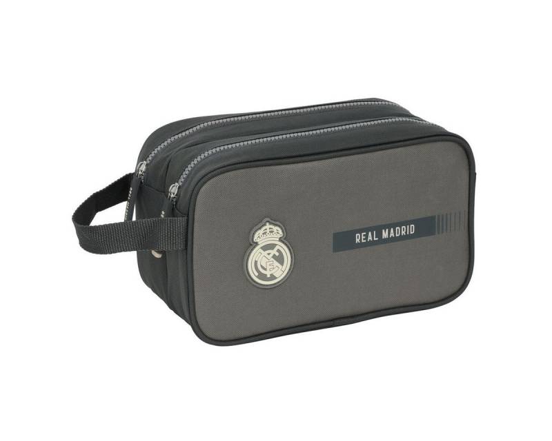 safta Kulturbeutel Reise-Toilettentasche Real Madrid CF Grau Sportlich 26 x 15 x 125 cm von safta