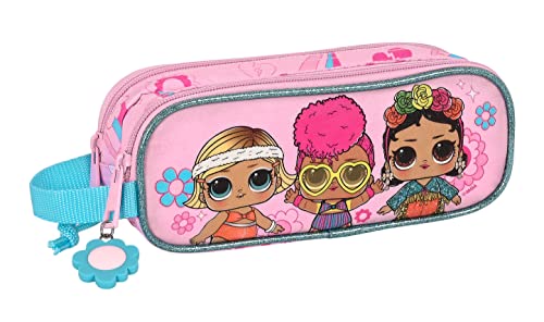 safta LOL Surprise! Glow Girl - Federmäppchen für Kinder, für Kinder von 5 bis 14 Jahren, bequem und vielseitig, Qualität und Stärke, 21 x 6 x 8 cm, Rosa, Rosa, Estándar, Lässig von safta