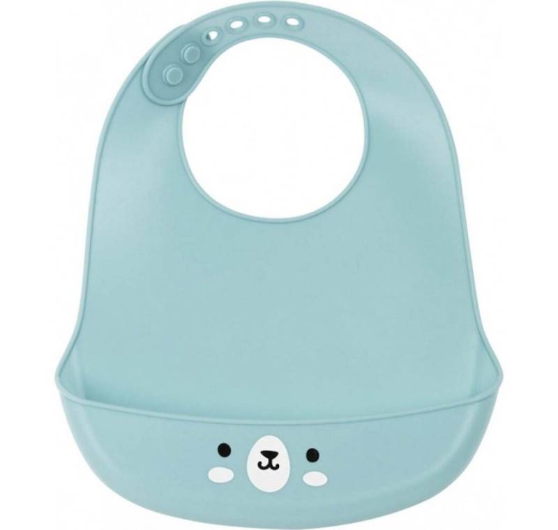 safta Lätzchen Lätzchen Bear Silikon Hellblau (21 x 2 x 26 cm) von safta