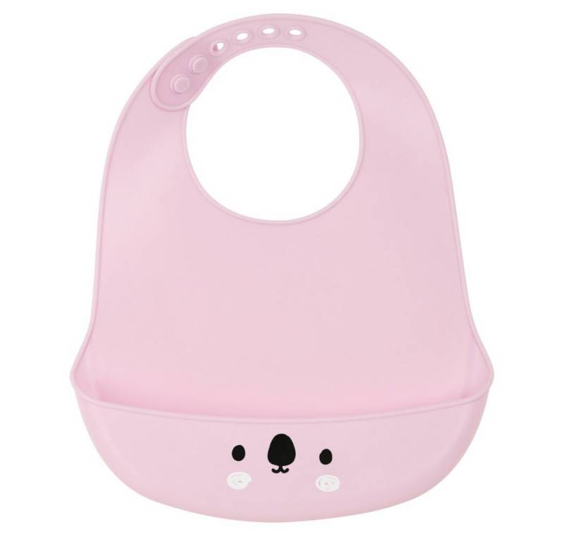 safta Lätzchen Lätzchen Koala Silikon Rosa (21 x 2 x 26 cm) von safta
