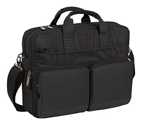 safta - Laptoptasche 15, Tab 10,6 Zoll + USB Business Black 41 x 33 x 9 cm, mehrfarbig (642200378) von safta