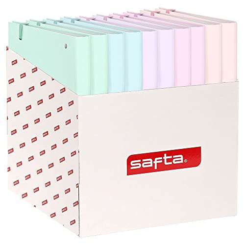 Safta M966 Ringbuchständer mit Ersatzringen, robust, leicht, langlebig, hochwertig, mehrfarbig, Unisex Kinder, korallenrot, Estándar, Casual von safta